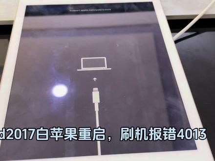 ipad2017白苹果重启刷机报错4013 #手机维修培训 #cpu