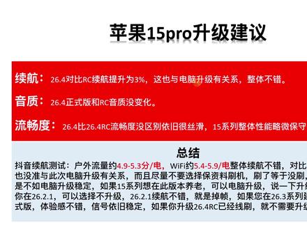 iOS26.4正式版:实测3天,可以养老 15pro、16pro、17pro实测3天可以养老#iOS26 #iOS系统更新 #苹果手机