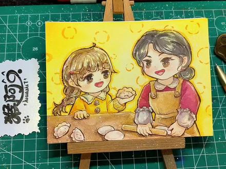 冬至快乐哇! 今天吃了啥呀👀
#今日冬至 #艺术在抖音 #画出冬至团圆味 #节气插画 #绘画过程