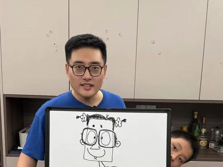 你说我画 #创意简笔画秀 画个爸爸买年货!#亲子画画 #画画过程 #你说我画 #陪伴成长的每个瞬间