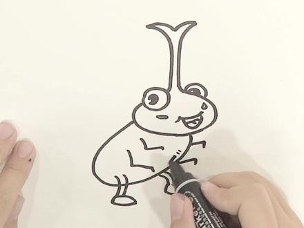 简笔画画独角仙,画时代美术