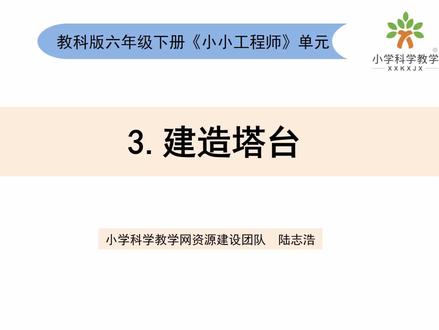 六下《小小工程师》单元1-3《建造塔台》 重难点#小学科学、#教科版科学、#科学实验#工程师@DOU+上热门