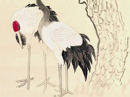 简单易学的《丹顶鹤画法》,你学会了吗?#零基础国画 #国画入门教学 #谁说国画不抖音