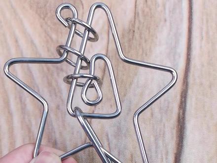 益智五角星环,天衣真的无缝吗?#智力环 #动脑 #益智玩具