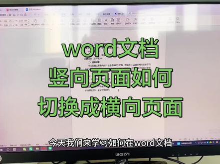 word文档中竖向页面如何切换到横向页面?#办公技巧 #文档编辑 #页面切换