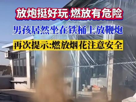 放炮挺好玩,燃放有危险#烟花爆竹#烟花#禁放烟花