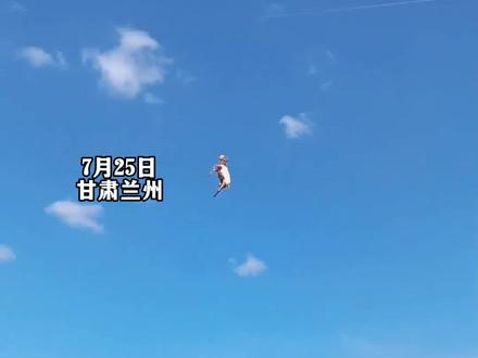 吃个草咋还上天了呢?7月25日,甘肃兰州。#羊山坡吃草不慎挂到60米高空,现在都没取下来,这可如何是好?