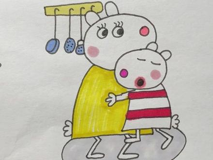 小猪佩奇简笔画 #简笔画 #启蒙早教 #儿童动画 #内容启发搜索 #画画