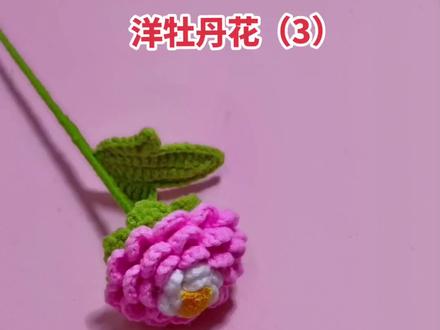 洋牡丹花叶子教程#毛线花朵编织 #纯手工打造 #好不好看你们说了算