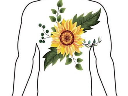 向日葵的寓意积极又治愈,喜欢的朋友可以尝试#小清新纹身 #tattoo #纹身设计