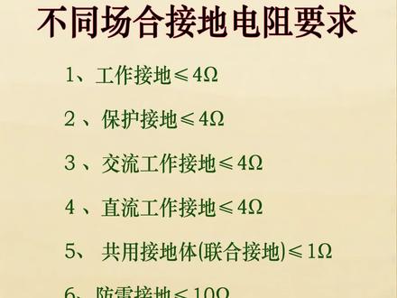 不同场合的接地要求 电工知识分享