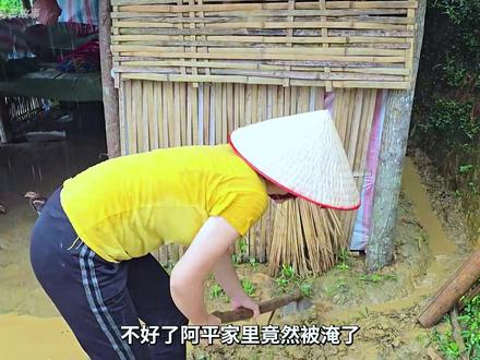 不好了阿平家竟然被淹了 #田园生活 #乡村生活 #来自远山深处的田园生活