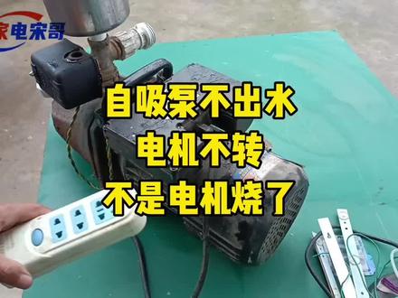 自吸泵不出水电机不转不是电机烧了@西瓜视频 @DOU+小助手#中视频伙伴计划 #知识分享 #家电维修 #自吸泵维修