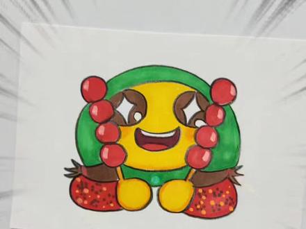 欢天喜地花棉袄表情包#一学就会的简笔画 #零基础学画画 #简笔画 #快来看我画的简笔画