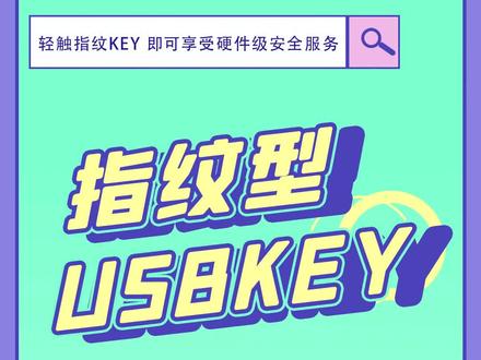 指纹型USBKey 轻触指纹Key 即可享受硬件级安全服务#加密 #芯片 #存储