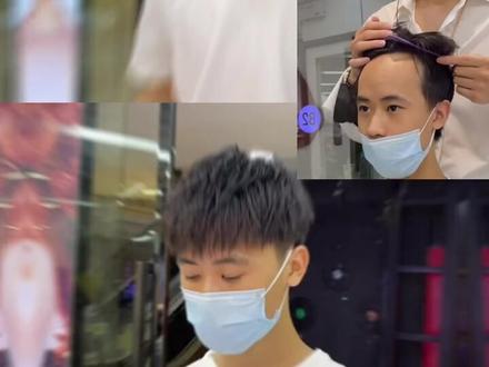 #高额头 #男士发型改造 #男士烫发 #南宁美发 头发少,额头高推荐