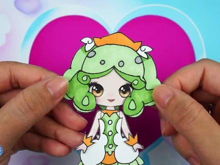 小花仙纸娃娃手工,可爱的淑馨变身装手绘教程