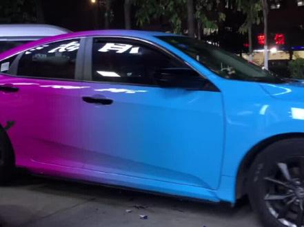 颜值爆表、渐变蓝粉#思域 #抖音热门