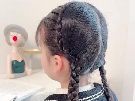 儿童编发 3+1语音教程来咯!不会的亲收藏起来慢慢学!#编发教程 #上学发型 #柒柒儿童发饰