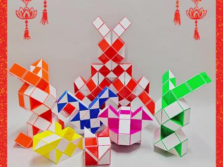 魔尺变兔子大集合,祝大家兔年吉祥 #魔尺 #百变魔尺 #兔年吉祥