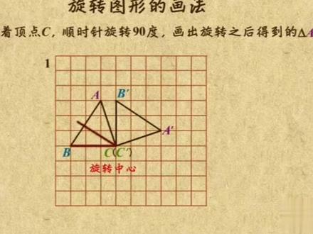 旋转图形的画法#九年级数学