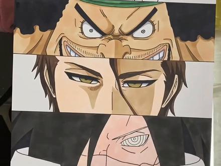 画四个动漫反派,他们几个谁强谁弱#海贼王 #死神bleach #龙珠 #火影忍者
