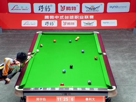 与准神双赛点决胜局!秦利文的一个霸气举动,令他吸粉无数 #秦利文 #郑宇伯 #腾勃中式台球职业联赛 #中式台球 #中式八球