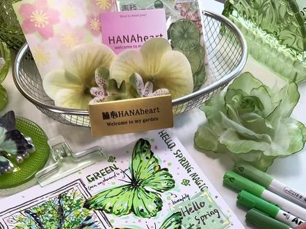 沉浸式手绘手帐,春日调色盘是嫩绿色四叶草 #画画 #手绘#手帐 #丙烯马克笔