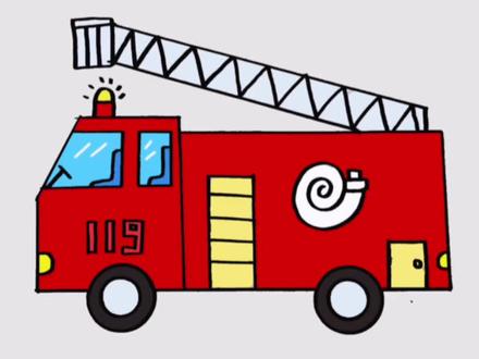 用尺子画消防车很简单哦#消防车简笔画 #一学就会系列 #安全教育 #消防救援 #简笔画 @抖音小助手