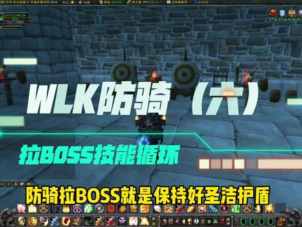 WLK防骑(六)拉BOSS技能循环#魔兽世界 #魔兽世界怀旧服 #魔兽世界巫妖王之怒怀旧服