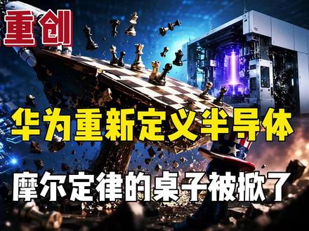 中国首次,美国遭重创,华为重新定义半导体,摩尔定律的桌子被掀 #华为#芯片#韬定律#摩尔定律#阿斯麦