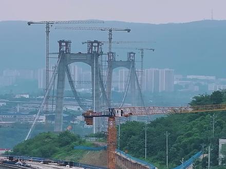 黄桷沱长江大桥#超级工程 #项目建设#交通出行#航拍