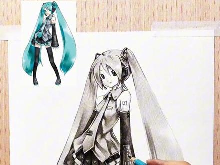 素描画《初音未来》 素描完整示范初音未来,这个虚拟角色好像是个明星歌手!
#画画 #素描漫画