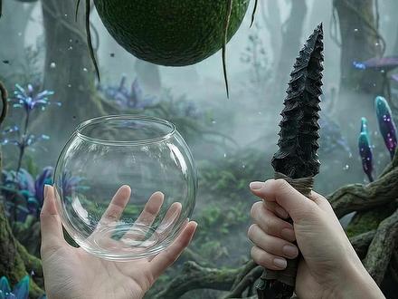 迷失在巨型果实森林里,你会选择? #asmr#治愈系 #解压 #AI创作浪潮计划 #AI新春游园会