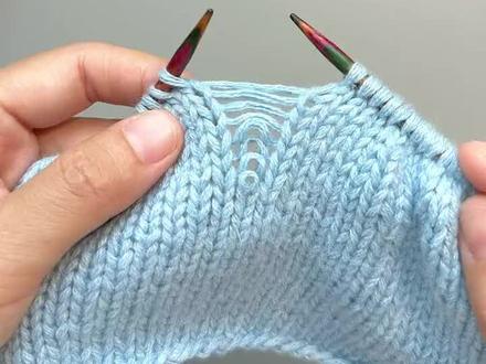 宝子问的漏针怎么办?#棒针基础知识#棒针教程视频