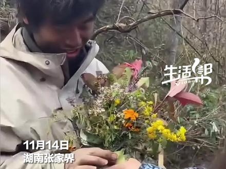 11月14日,湖南张家界,#荒野求生 27号选手#林北 (本名张博林),迎来25岁生日,节目组送上“鲜花”和祝福。母亲和弟弟喊话:希望你能坚持!他曾在11月8日表示,自己将在8天后或剩余11名选手时退赛。