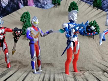 6位奥特曼战士被怪兽团灭,勇猛的泰罗独自一人打入怪兽军 #奥特曼 #男孩玩具 #奥特曼玩具