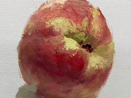 这桃子的画法是否把你撩倒了#色彩静物 #色彩静物教学 #艺考集训