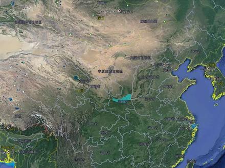 三维地图看关中,周秦祖地汉唐根基,八百里秦川半部中华史。#关中 #陕西