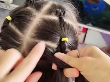 #儿童编发 齐肩短发快速扎法#编发教程 #上热门