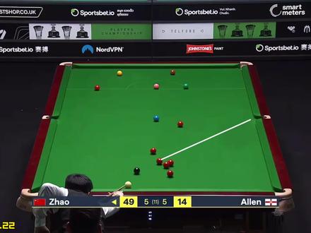 球员锦标赛:惊心动魄决胜局,赵心童大心脏6:5淘汰艾伦,晋级决赛#斯诺克 #台球 #赵心童 #球员锦标赛