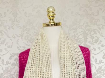 三万三钩针羊绒围巾真丝马海毛围巾#毛线编织 #我的手工作品 #编织围巾 #钩针围巾 #我的手工日常