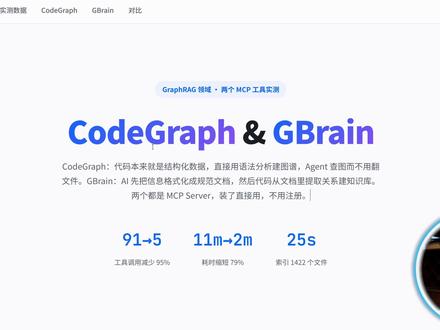 增效90%!codegraph代码图谱应用gbrain测评 增效90%!codegraph代码图谱claude code实测gbrain本地部署测评codex知识库搭建openclaw hermes agent#agent #codegraph #gbrain #claude #codex #知识库