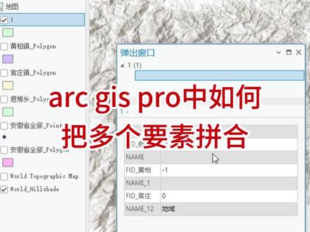 ArcGIS Pro中如何把多个要素拼合 #arcgis教学视频 #学点干货 #技术分享