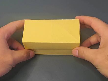 收纳盒 教你做个带盖子的收纳盒,可以放些小东西,很好用#手工DIY #亲子手工 #折纸教程 #收纳盒