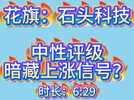 花旗:石头科技,中性评级暗藏上涨信号? #上热门