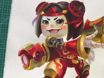 #马克笔 #动漫手绘 #王者荣耀 #鲁班 #马克笔手绘 #设计手绘 @抖音小助手 @DOU+小助手 鲁班大师,智商二百五。膜拜,记得膜拜。