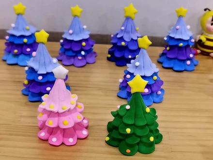 超轻粘土圣诞树教程#粘土 #超轻粘土 #手工