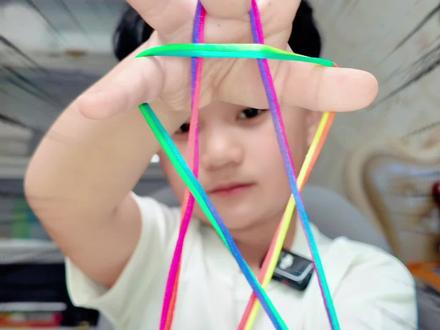 翻花绳,五角星⭐#翻花绳 #一起挑战 #小学生 #五角星 #8090后