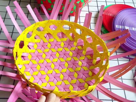 六角筐编织5#编花篮子手工教程 #打包带编织 #手提菜篮子编织教程 @抖音热点 @抖音创作者中心 @DOU+小助手